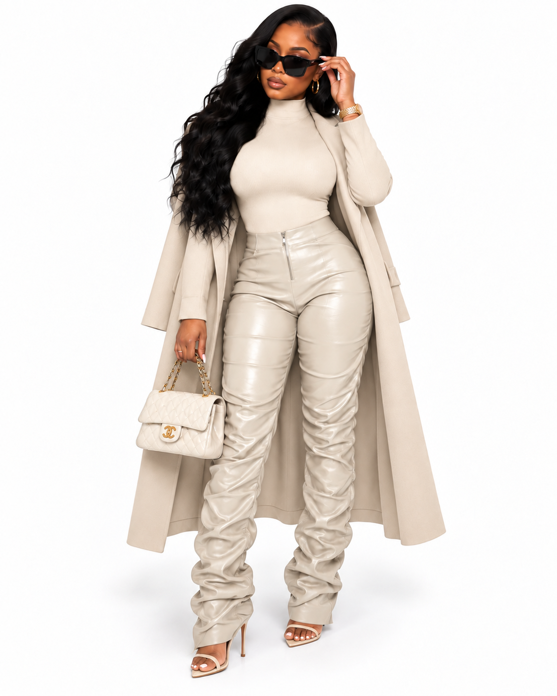 The Rich Girl Stacked Pants